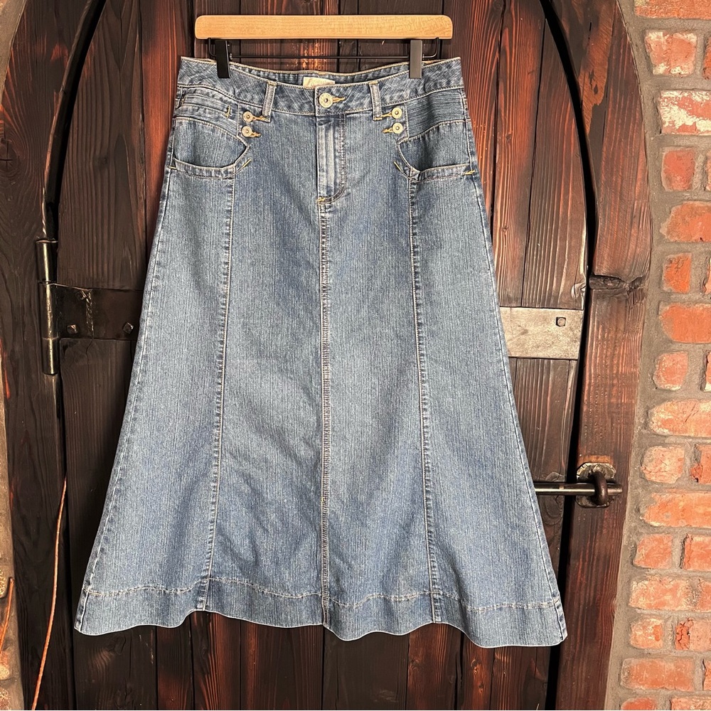 Jean skirt flared 10